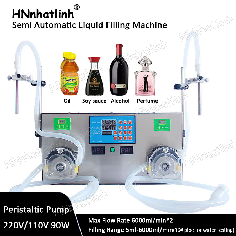 

5-6000ml/min Semi Automatic Filling Machines Chemical Strong Acid and Alkali Syrup Small Particle Liquid Bottle Vial Filling Machine Peristaltic Pump Filler