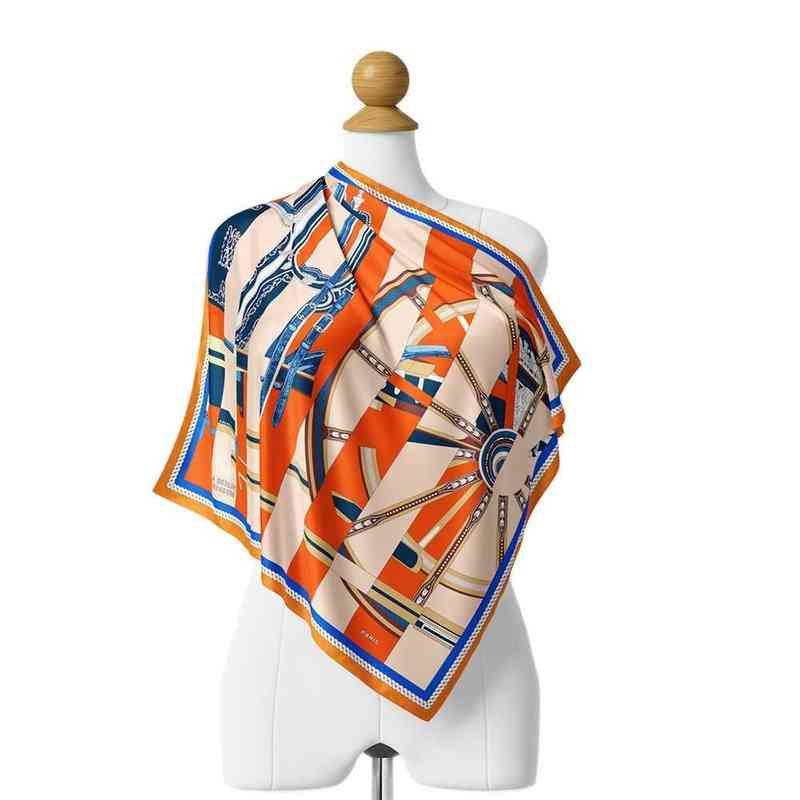 Silk Feel Scarf Wheel Design Square Headband 53Cm Women Small Neck Bandana Female Head Scarves Scarf Foulard Girl Gift J220713
Silk Feel Scarf Wheel Design Square Headband 53Cm Women Small Neck Bandana Female Head Scarves Scarf Foulard Girl Gift J220713
