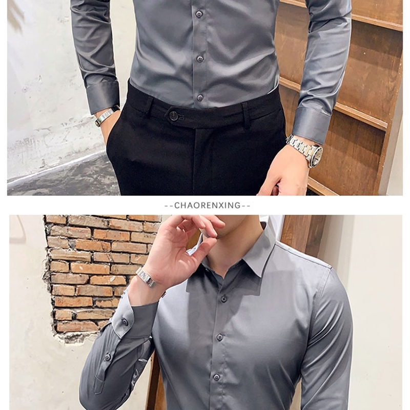 Customize men shirt long sleeve personalize A816 orange pink army green 220322