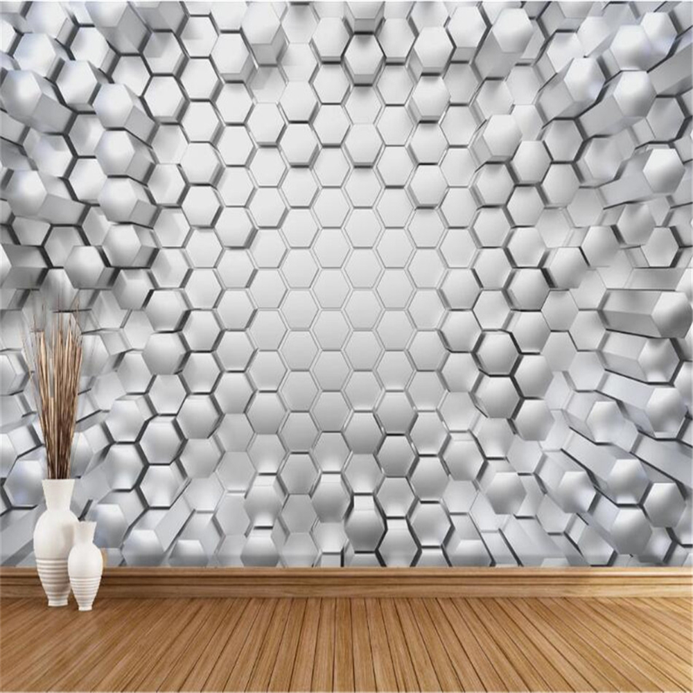 Modern Sense 3D Stereo Geometric Photo Wallpaper Bar KTV Internet Cafe E-sports Room Mural Wall Paper