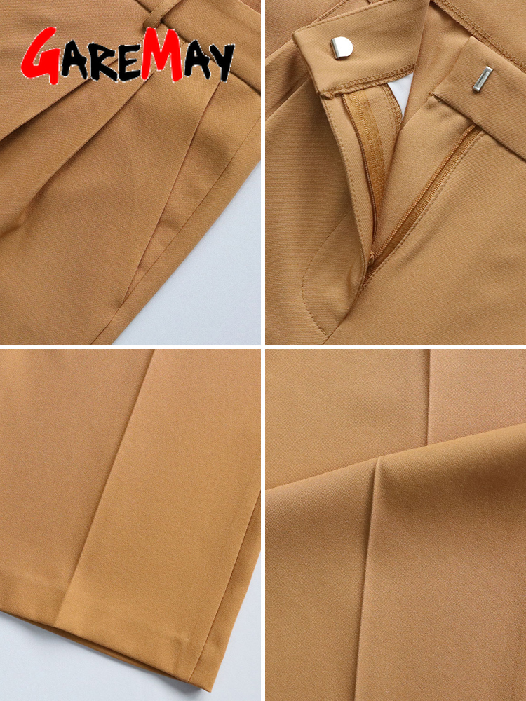 Women's Wide Trousers Suits Autumn Vintage Office Wear Straight Pant Stacked Elegant Loose Casual Oversize Pants for Women 220325