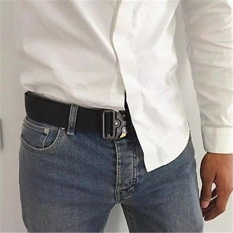 Belts ROLLERCOASTER Safety BELT 1017 ALYX 9SM Unisex Metal Buckle Canvas Hip Hop BeltBelts