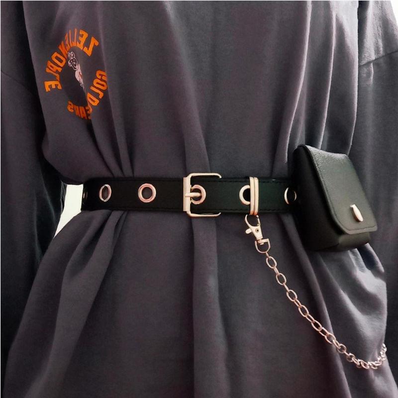 Belts 105cm Fashion Punk Chain Belt Waist Bag For Women Single Hole Eyelet Waistband Decorative Clothing Accessories, Black
Belts 105cm Fashion Punk Chain Belt Waist Bag For Women Single Hole Eyelet Waistband Decorative Clothing Accessories, Black