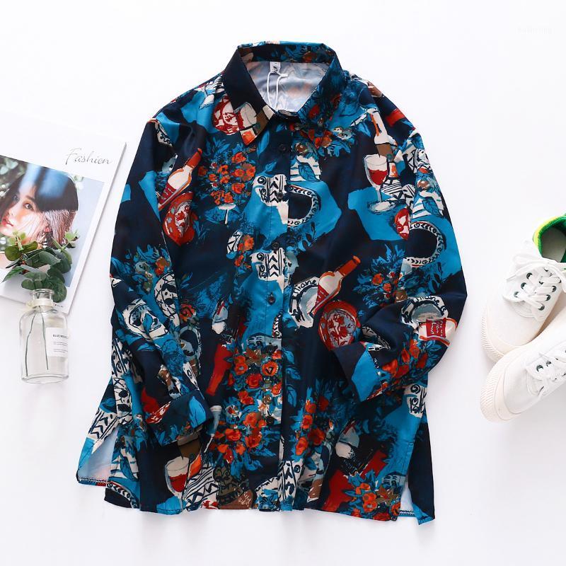 Spring Women Painting Doodle Print Chiffon Blouse Summer Long Sleeve Black Shirt Vintage Loose Tops Female Women' Blouses & Shirts, Blue
Spring Women Painting Doodle Print Chiffon Blouse Summer Long Sleeve Black Shirt Vintage Loose Tops Female Women' Blouses & Shirts, Blue