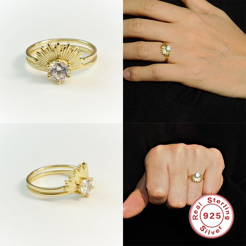 Cluster Rings Aide Ring 925 Sterling Silver Anillos Gold Sunlight For Women Gift Luxury Fine Jewelry Wedding Zircon Bague BijouxCluster
Cluster Rings Aide Ring 925 Sterling Silver Anillos Gold Sunlight For Women Gift Luxury Fine Jewelry Wedding Zircon Bague BijouxCluster