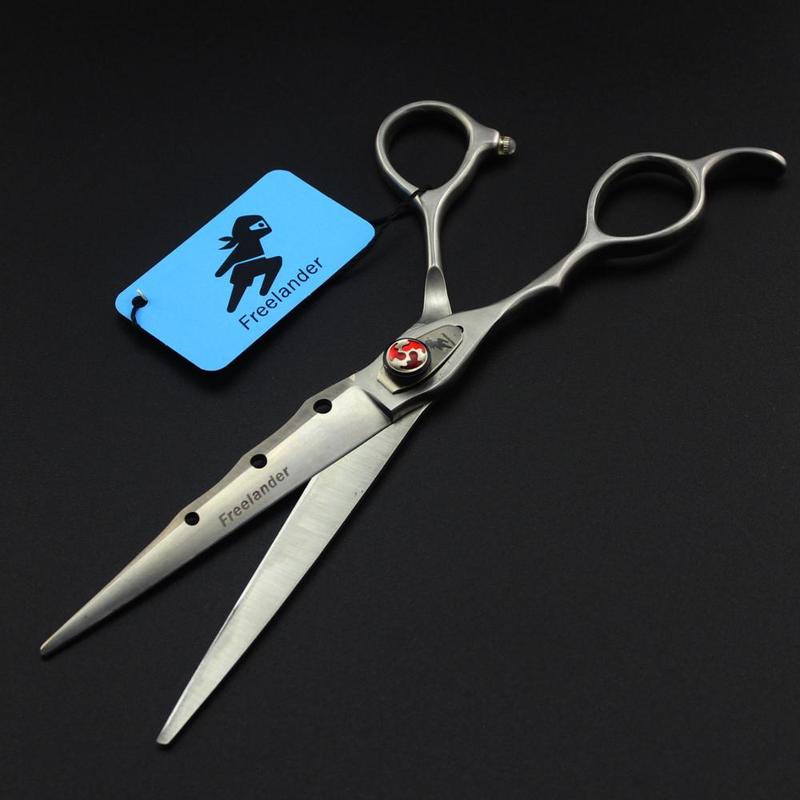 7" left handed hairdressing scissors matte hand hair for salon barber cutting y thinning shears 220317