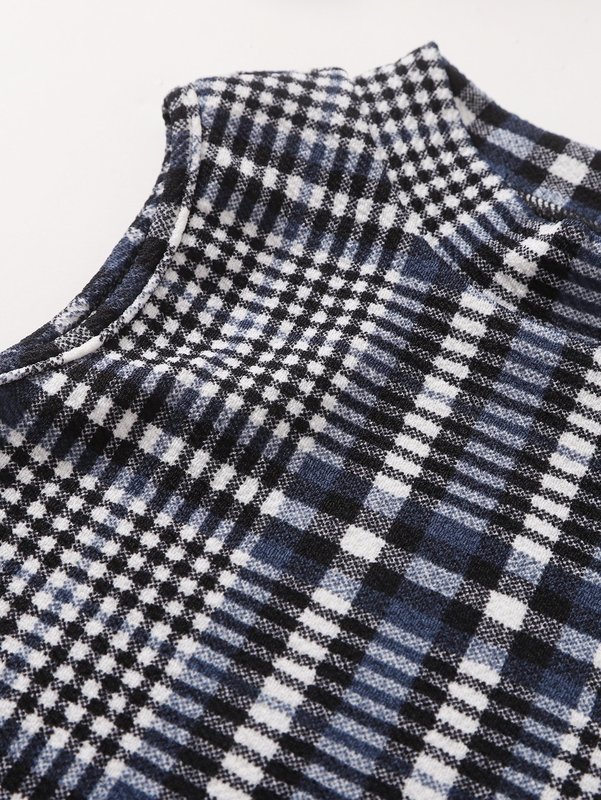 Girls Plaid Print Tank Top & Leggings Set SHE