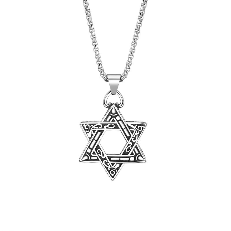Stainless steel pendant Six star Personality hip hop punk Vintage star tag A long amulet pendants necklace jewel for men women
Stainless steel pendant Six star Personality hip hop punk Vintage star tag A long amulet pendants necklace jewel for men women