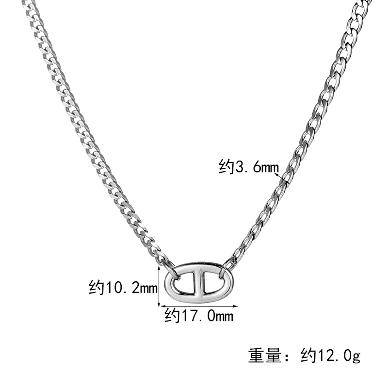 Titanium Steel Necklace Niche Design Sense Senior Temperament Female Pendant Necklaces