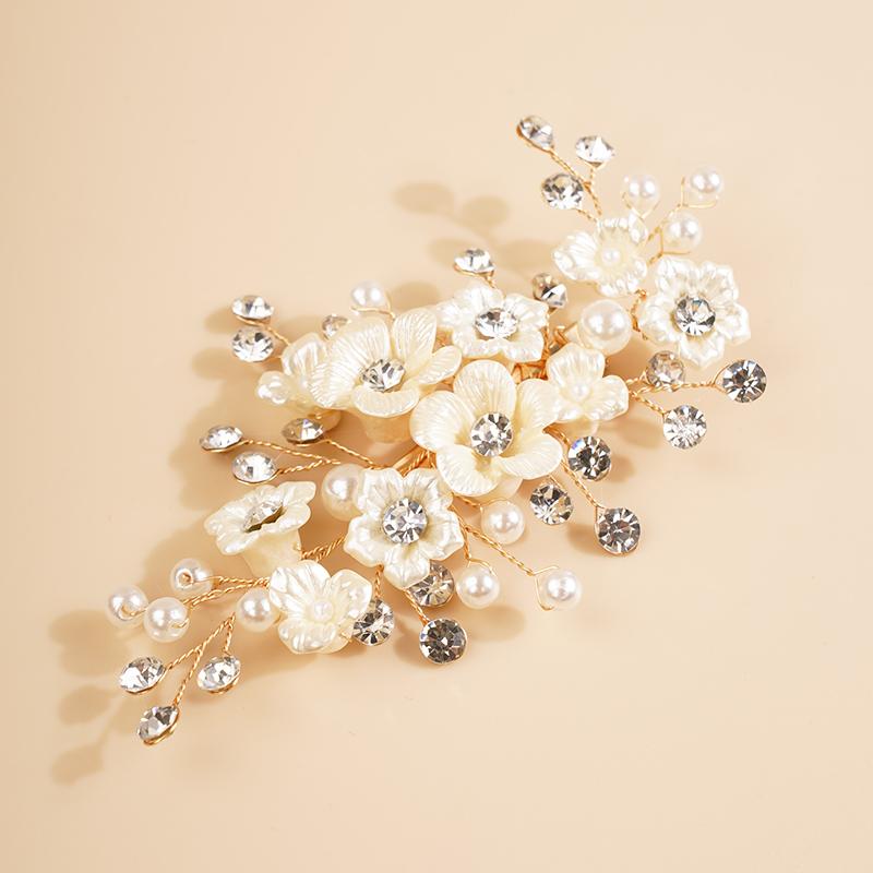 Headpieces Trendy Pearl Rhinestone Flower Bridal Clip Handmade Bride Bridesmaid Headdress Wedding Hair Accessories Women Headpiece Tiaras
Headpieces Trendy Pearl Rhinestone Flower Bridal Clip Handmade Bride Bridesmaid Headdress Wedding Hair Accessories Women Headpiece Tiaras