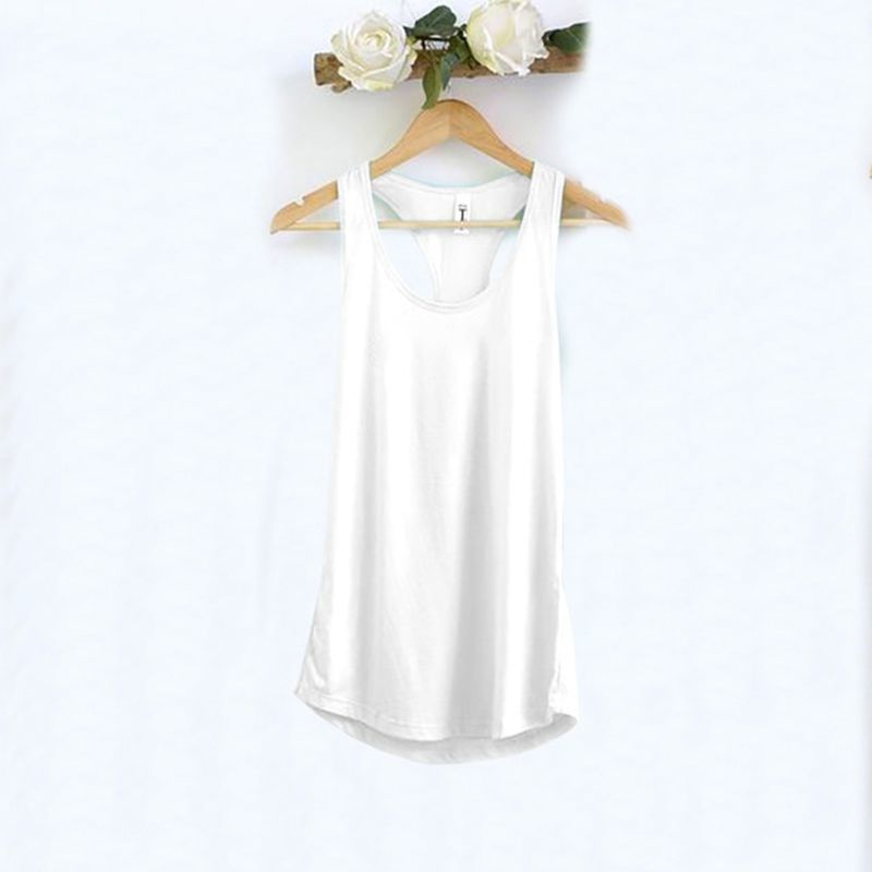 Sale Summer Cotton Women Tank Top Casual Loose Racerback Workout Lady Vest M30660 220325