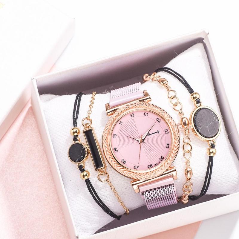 Wristwatches Ladies Watch Women's Bracelet Fashion Trend 5-piece Set Quartz Magnetic Strap Orologio DonnaWristwatches, Black
Wristwatches Ladies Watch Women's Bracelet Fashion Trend 5-piece Set Quartz Magnetic Strap Orologio DonnaWristwatches, Black
