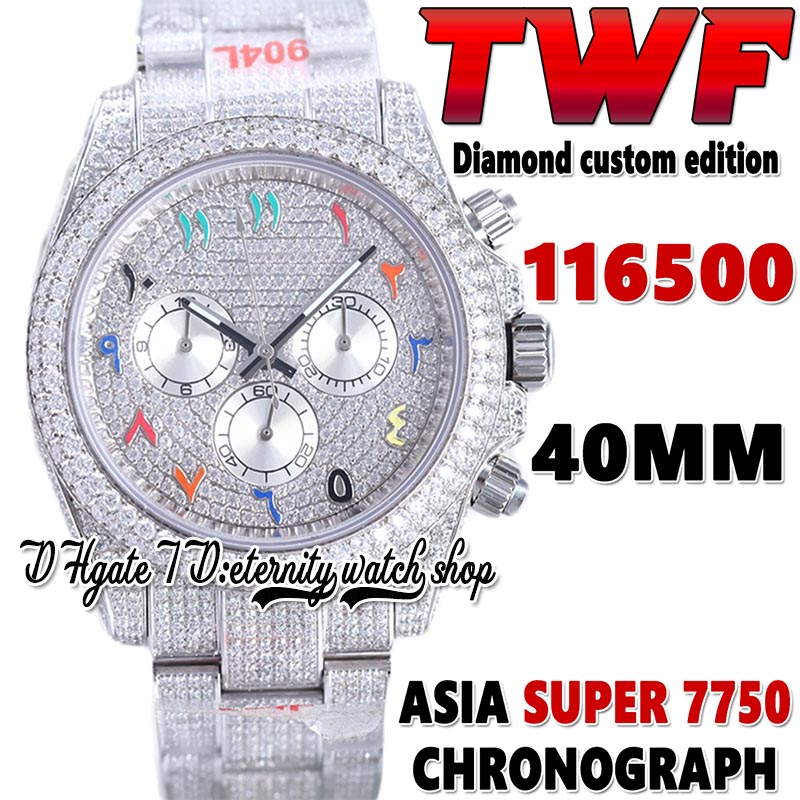 TWF V3 cf116500 ETA 7750 SA7750 Chronograph Automatic Mens Watch jh116595 Diamond Rainbow Arabic Dial 904L Steel Case Iced Out Diamonds Bracelet eternity Watches, Watch waterproof cost
TWF V3 cf116500 ETA 7750 SA7750 Chronograph Automatic Mens Watch jh116595 Diamond Rainbow Arabic Dial 904L Steel Case Iced Out Diamonds Bracelet eternity Watches, Watch waterproof cost