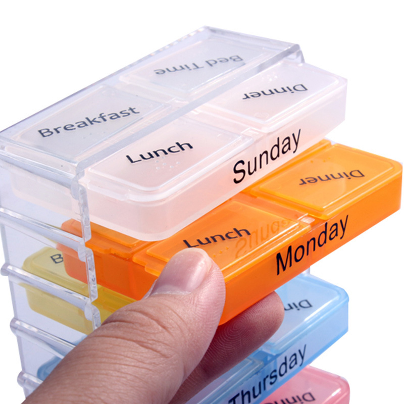 ly 7 Days Pill Case Tablet Sorter Medicine Weekly Storage Box Container Organizer 220711