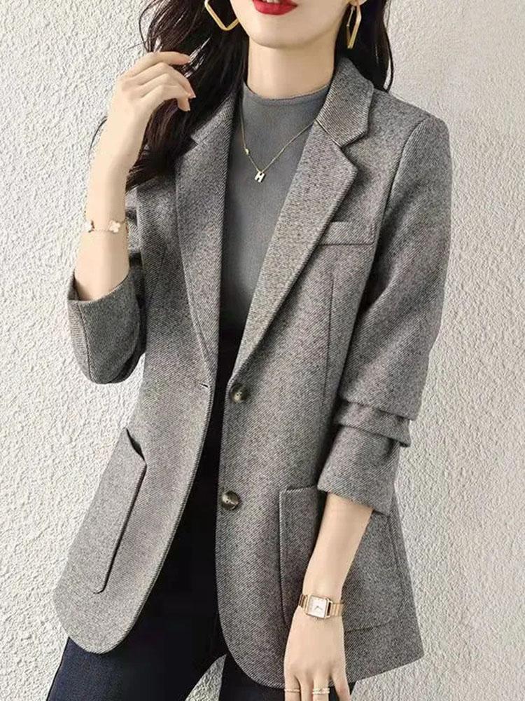 Women' Suits & Blazers Grey Suit Women' Autumn Winter Women Jackets Long-Sleeved Solid Simple Casual Blazer Korean Female Office Lady, Auburn
Women' Suits & Blazers Grey Suit Women' Autumn Winter Women Jackets Long-Sleeved Solid Simple Casual Blazer Korean Female Office Lady, Auburn