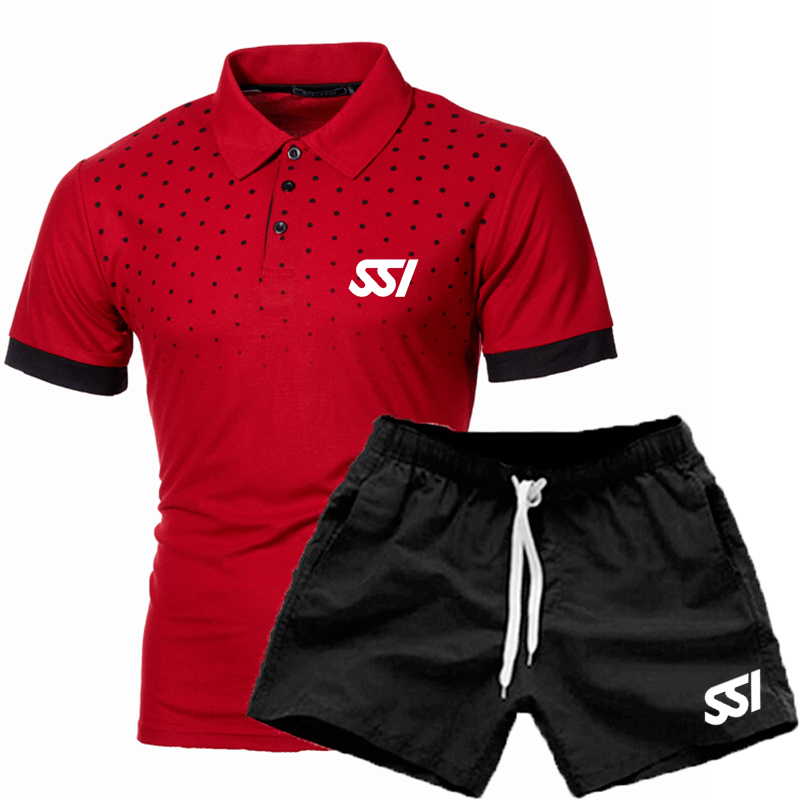 Summer Scuba Schools International SSI Print Set Customizable Men Polo-shirtShorts Set Critically Acclaimed 220620