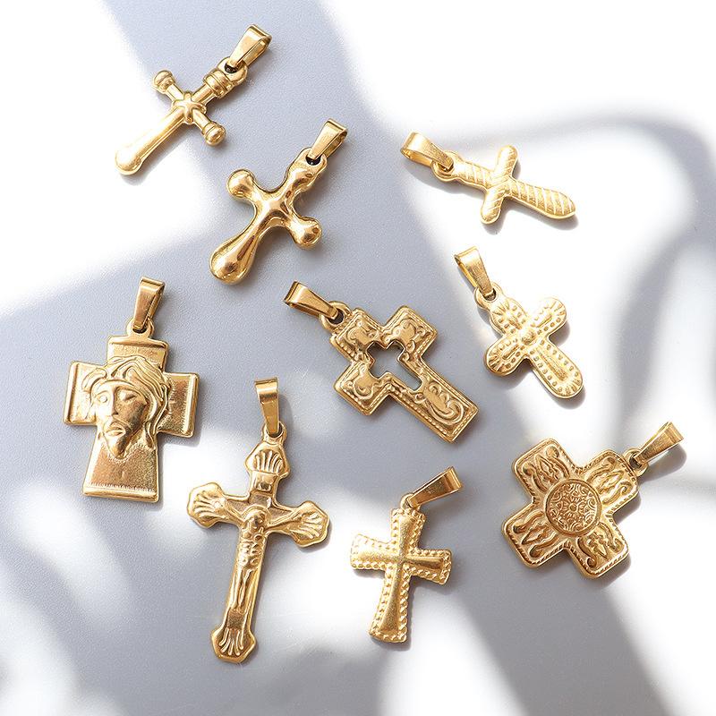 Pendant Necklaces Stainless Steel Geometric Cross Design Only Gold Minimalist On The Neck Gift For Women Luxury Gothic Style Jewellery
Pendant Necklaces Stainless Steel Geometric Cross Design Only Gold Minimalist On The Neck Gift For Women Luxury Gothic Style Jewellery