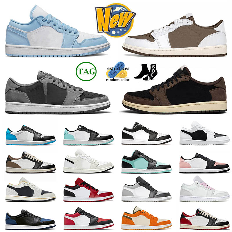 With Sock Tags 1s Low Basketball Shoes Outdoor Sports Bleached Cora Mystic Navy Fragment Black White Dark Mocha True Blue Womens Mens Sneakers Trainers Size 12, B13 unc 36-46
With Sock Tags 1s Low Basketball Shoes Outdoor Sports Bleached Cora Mystic Navy Fragment Black White Dark Mocha True Blue Womens Mens Sneakers Trainers Size 12, B13 unc 36-46