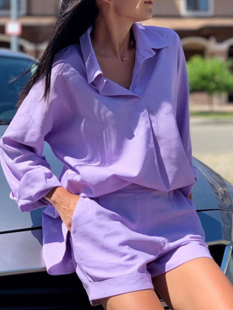 Casual Womem Summer Tracksuit Shorts Two Piece Set Lounge Wear Short Sleeve Shirt Tops And Mini Shorts Suit Female Homewear 220602