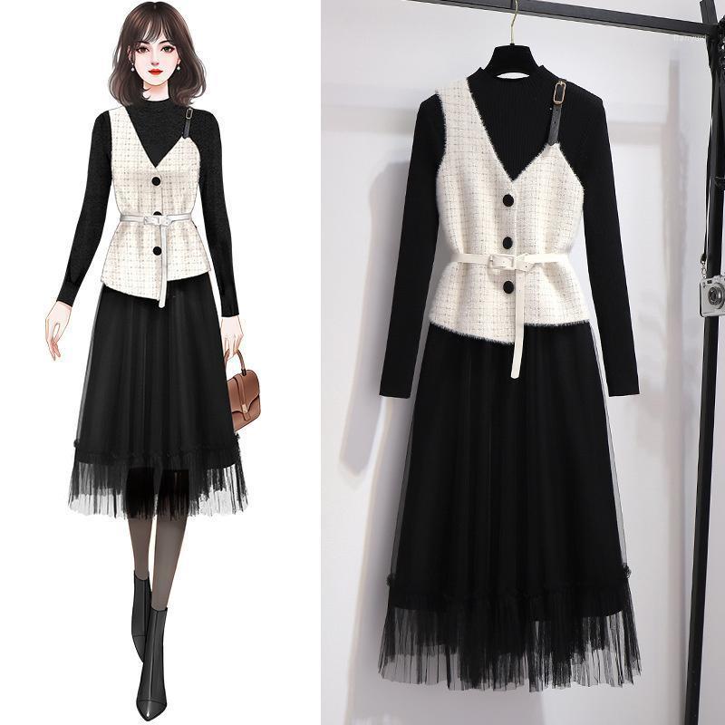 Casual Dresses Autumn And Winter Suit Women 2022 Imitation Mink Knitted Vest Two Piece Set Women' Medium Long Mesh Dress, Black
Casual Dresses Autumn And Winter Suit Women 2022 Imitation Mink Knitted Vest Two Piece Set Women' Medium Long Mesh Dress, Black