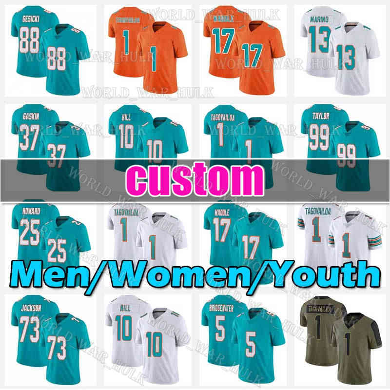 1 Tua Tagovailoa Jersey 10 Tyreek Hill Football Dan Marino Jaylen Waddle Miamis Jevon Holland Sony Michel Xavien Howard Dolphins Raheem Mostert Mike Gesicki Gaskin, Women custom (h t)
1 Tua Tagovailoa Jersey 10 Tyreek Hill Football Dan Marino Jaylen Waddle Miamis Jevon Holland Sony Michel Xavien Howard Dolphins Raheem Mostert Mike Gesicki Gaskin, Women custom (h t)