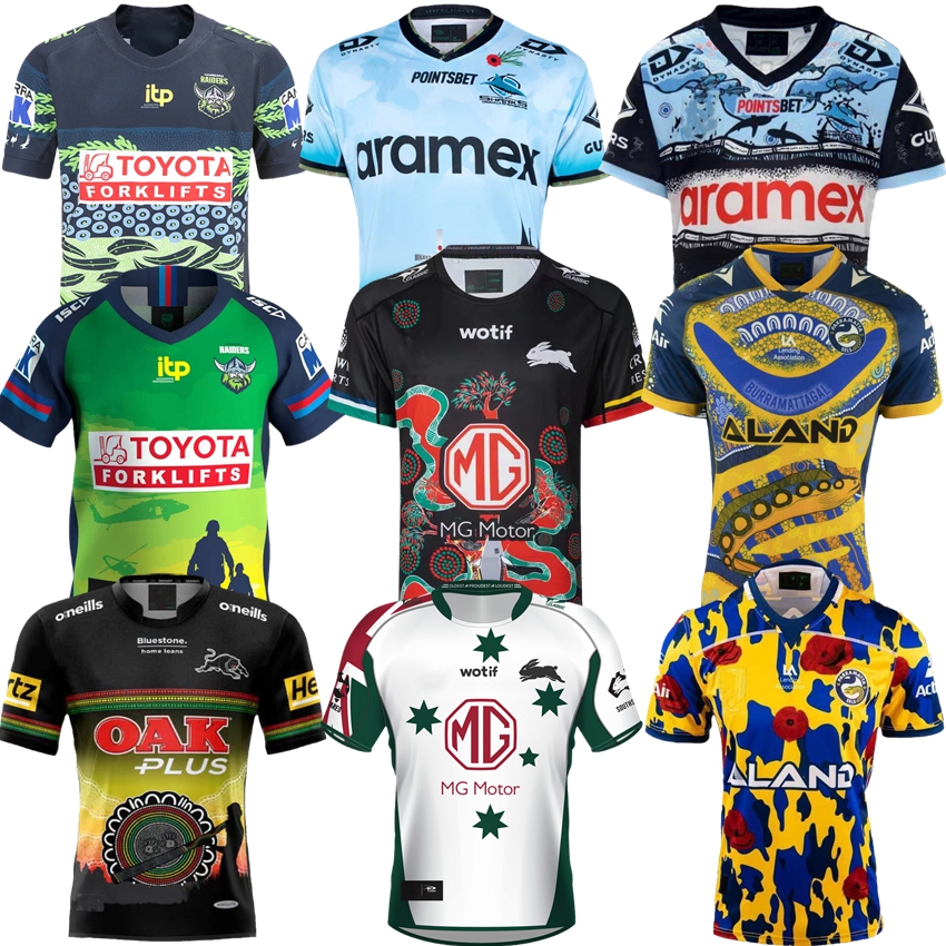 

2022 2023 New South Sydney Rabbitohs rugby jersey 22 23 CANBERRA RAIDER Parramatta Eels Indigenous Anzac home away size S-5XL shirt, Cronulla-sutherland indigenous shark