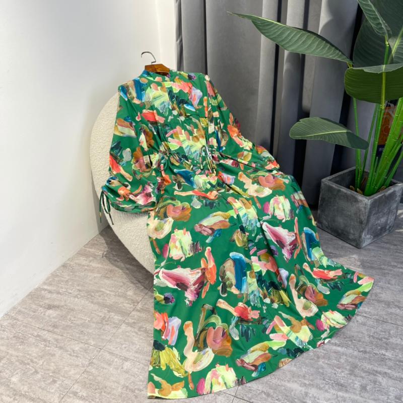 Casual Dresses Women Summer Long Lantern Sleeve Colorful Plants Painted Waist Adjustable Green Mid High Quality DressesCasual, Multi
Casual Dresses Women Summer Long Lantern Sleeve Colorful Plants Painted Waist Adjustable Green Mid High Quality DressesCasual, Multi
