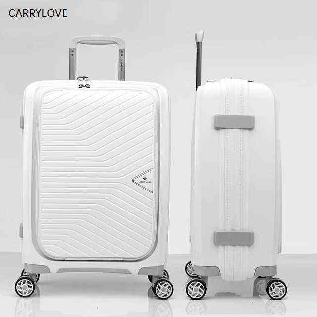 Travel tale New Fashion Ultralight inch PP Bag with Front Pocket Rolling Luggage Spinner Brand Trolley Suitcase J220707