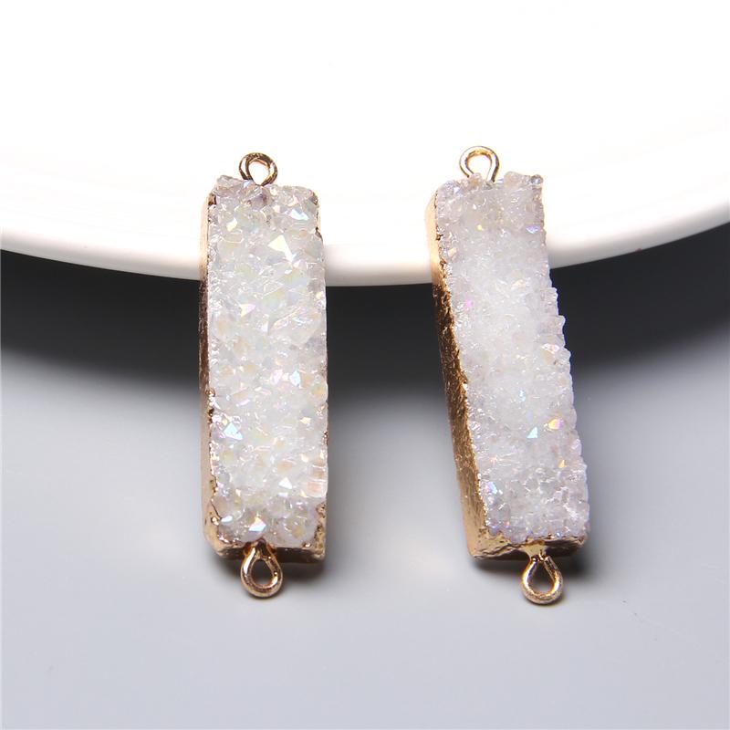 Pendant Necklaces Handmade White Quartz Female Connector Gems Crystal Agates Druzy Necklace Drop Women Rectangle JewelryPendant
Pendant Necklaces Handmade White Quartz Female Connector Gems Crystal Agates Druzy Necklace Drop Women Rectangle JewelryPendant