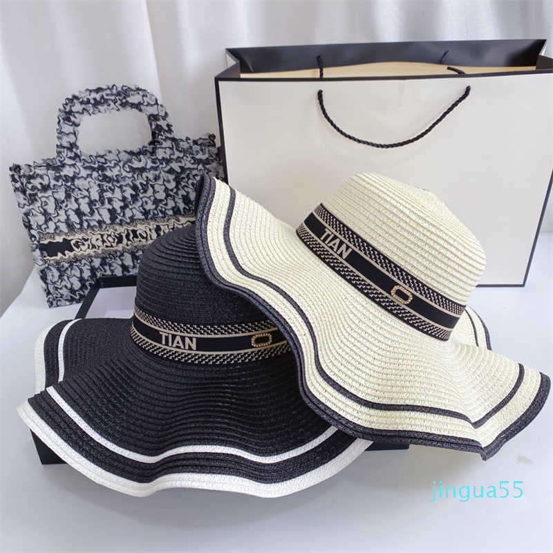 Womens Designer Ruffled Straw Hat Fashion Knitted Hat Cap For Men Woman Wide Brim Hats Summer Bucket Hats Outdoor Beach Hats 4 Style, Beige
Womens Designer Ruffled Straw Hat Fashion Knitted Hat Cap For Men Woman Wide Brim Hats Summer Bucket Hats Outdoor Beach Hats 4 Style, Beige