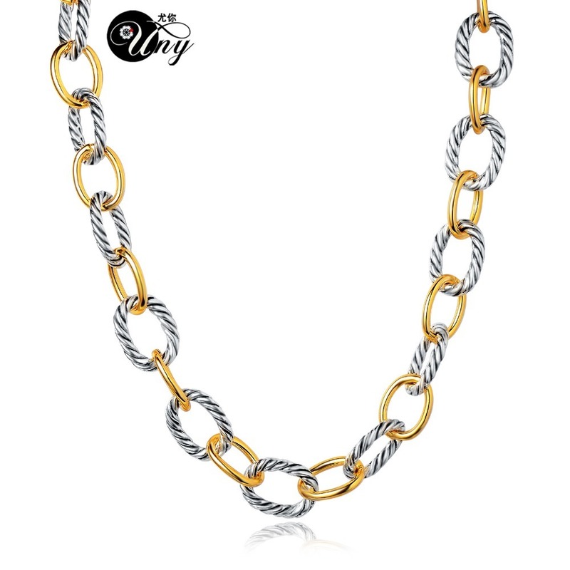 UNY Necklace Style Trendy Elegant Vintage Retro Unique David Fashion style 2 Tone Twist Wire link Women Short Free Ship 220716
UNY Necklace Style Trendy Elegant Vintage Retro Unique David Fashion style 2 Tone Twist Wire link Women Short Free Ship 220716