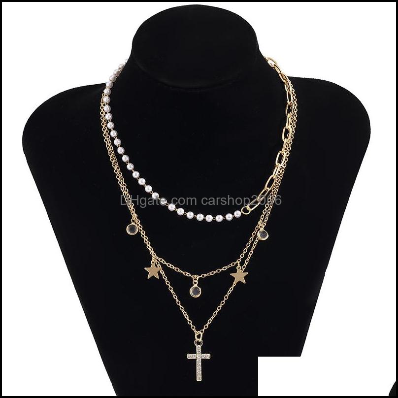 Pendant Necklaces Pendants Jewelry Star-Studded Diamond Cross Simple Cold Wind Temperament Small Rice Pearl Necklace Female Clavicle Chain
Pendant Necklaces Pendants Jewelry Star-Studded Diamond Cross Simple Cold Wind Temperament Small Rice Pearl Necklace Female Clavicle Chain