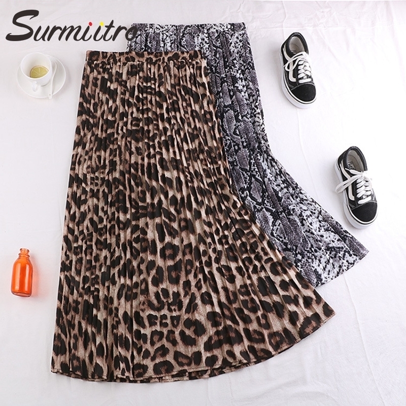 Surmiitro Long Pleated Skirt Women With Leopard Snake Print For Autumn Winter Ladies Korean High Waist Maxi Skirt Female Y200326, Black white snake
Surmiitro Long Pleated Skirt Women With Leopard Snake Print For Autumn Winter Ladies Korean High Waist Maxi Skirt Female Y200326, Black white snake