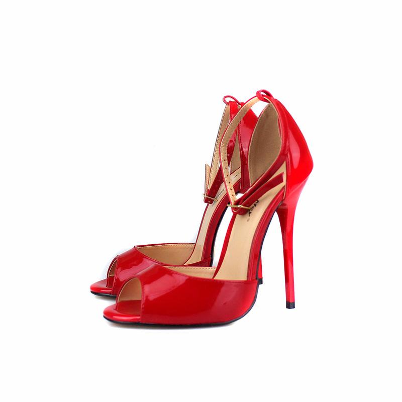 Sandals Summer Sexy Women High Heels Office Fish Mouth Ankle Strap Patent Leather PU Fine Heel Woman Shoes, Black
Sandals Summer Sexy Women High Heels Office Fish Mouth Ankle Strap Patent Leather PU Fine Heel Woman Shoes, Black