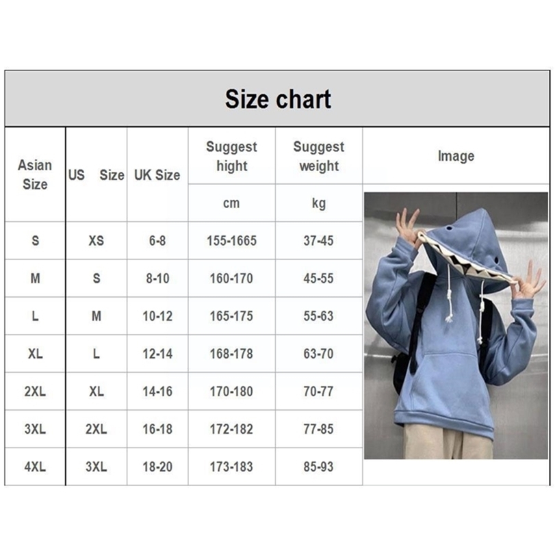 Funny Shark Patchwork Hoodies Women Autumn Kawaii Sweatshirt Sleeve Casual Oversized School Pullover Long Clothes X4z5 220812