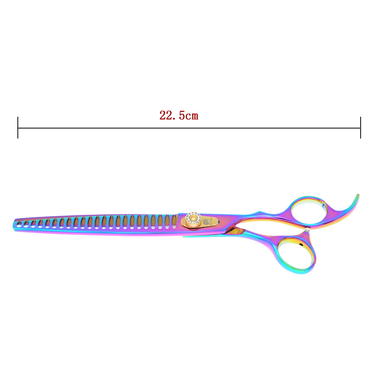 Purple Dragon 8.0" Big Pets Thinning Scissors Dogs Shears Japan Steel 9CR Professional Grooming Dog Hair Clipper B0059B 220317