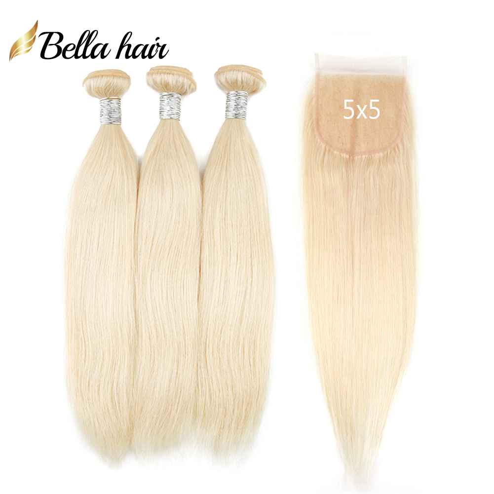 613 100% Virgin Human Hair Weave with 5x5 Transparent Lace Closure Blonde Straight Body Wave Hair Extensions 11A Quality 4Pcs/Lot
613 100% Virgin Human Hair Weave with 5x5 Transparent Lace Closure Blonde Straight Body Wave Hair Extensions 11A Quality 4Pcs/Lot