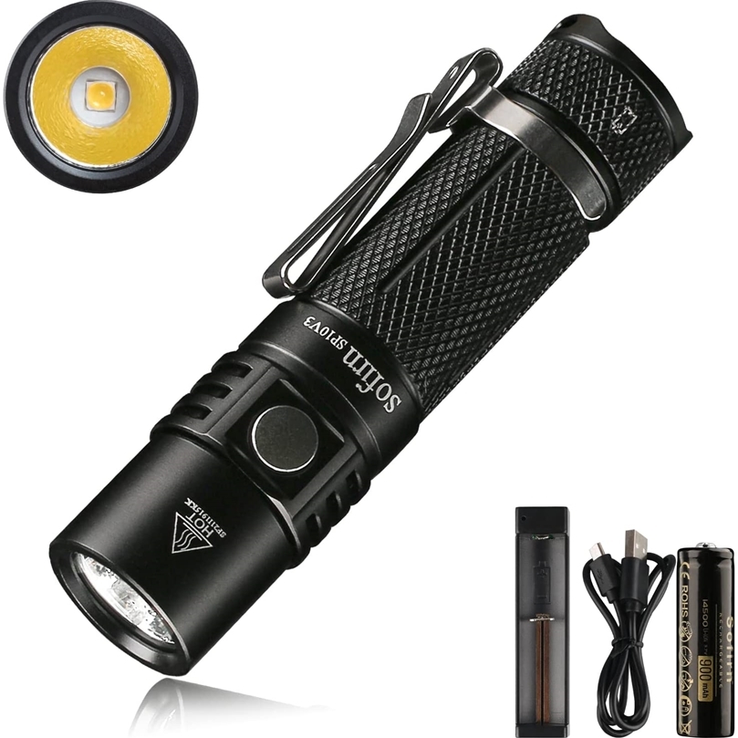 Sofirn SP10V3 Mini LED Flashlight 14500 AA Pocket Light Torch LH351D 90 High CRI 5000K 1000lm Max Waterproof Mini Torch 220401
Sofirn SP10V3 Mini LED Flashlight 14500 AA Pocket Light Torch LH351D 90 High CRI 5000K 1000lm Max Waterproof Mini Torch 220401