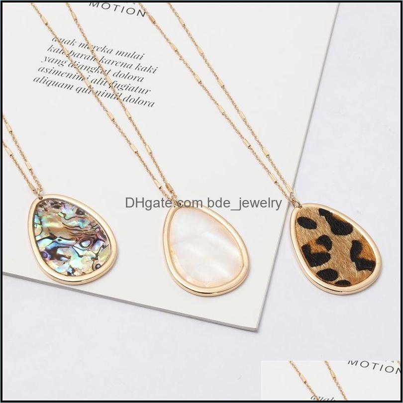 Pendant Necklaces Designer Waterdrop Abalone Shell Leopard Necklace Metal Long Chain Sweater Geometric Jewelry Drop Deliver Bdejewelry Dhhqh
Pendant Necklaces Designer Waterdrop Abalone Shell Leopard Necklace Metal Long Chain Sweater Geometric Jewelry Drop Deliver Bdejewelry Dhhqh