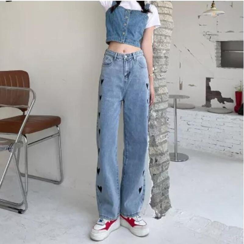 Women' Jeans Woman Harajuku High Waist Wide Leg Denim Clothing Blue Streetwear Vintage Quality 2022 Fashion Straight Pants
Women' Jeans Woman Harajuku High Waist Wide Leg Denim Clothing Blue Streetwear Vintage Quality 2022 Fashion Straight Pants
