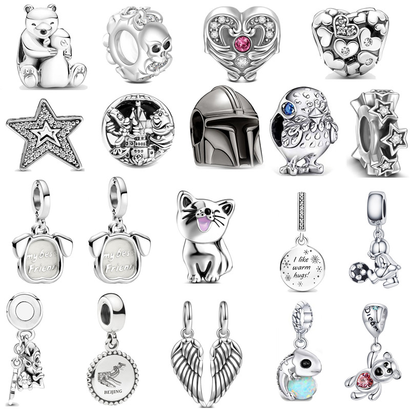 s925 Sterling Silver Beads Charms Beaded Pentagram Little Bear Cat Original Fit Pandora Bracelet Wing Pendant Classic Fashion DIY Women's Jewelry Gift
s925 Sterling Silver Beads Charms Beaded Pentagram Little Bear Cat Original Fit Pandora Bracelet Wing Pendant Classic Fashion DIY Women's Jewelry Gift