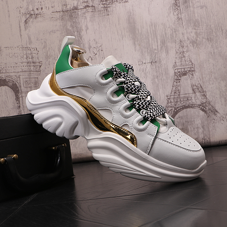 Fashion Designer Lace-up Dress Wedding Party Shoes Comfortable men's casual Sneaker High Quality Non-slip Round Toe Thick Bottom business Walking Loafers W129, White gold
Fashion Designer Lace-up Dress Wedding Party Shoes Comfortable men's casual Sneaker High Quality Non-slip Round Toe Thick Bottom business Walking Loafers W129, White gold