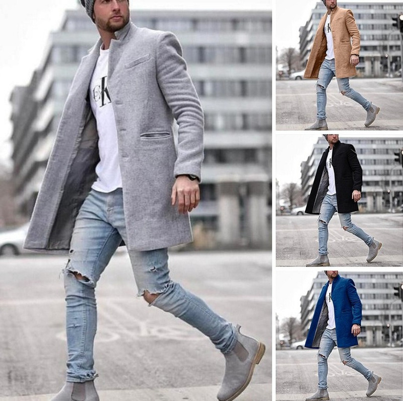 Men's Suits & Blazers Fashion Men Coat Thickened Windbreaker Warm Coat Autumn Wi 220823
