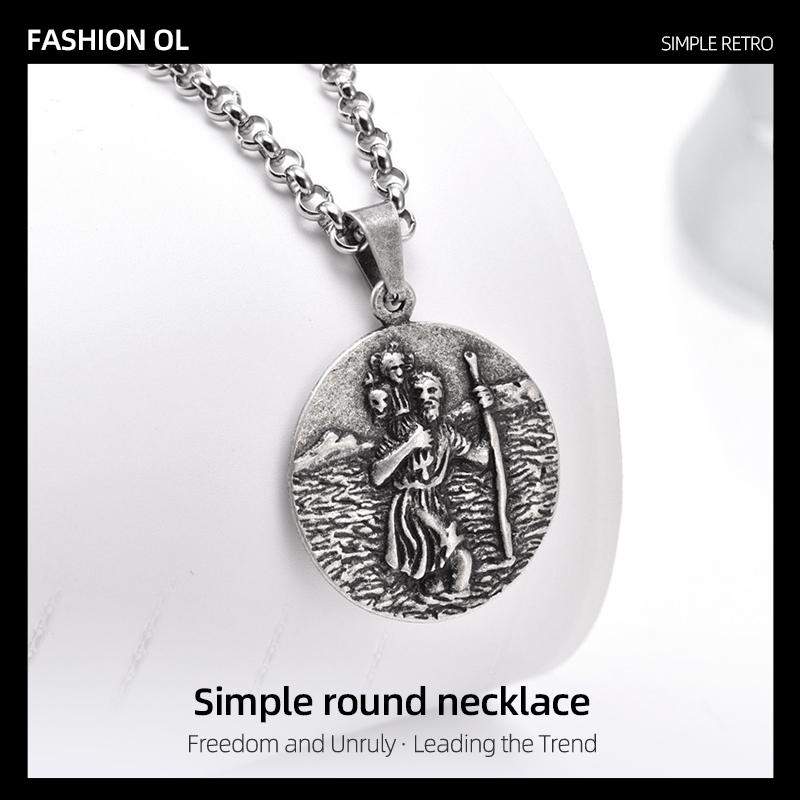 Pendant Necklaces Round Necklace HipHop Street Personality Fashion JewelryPendant