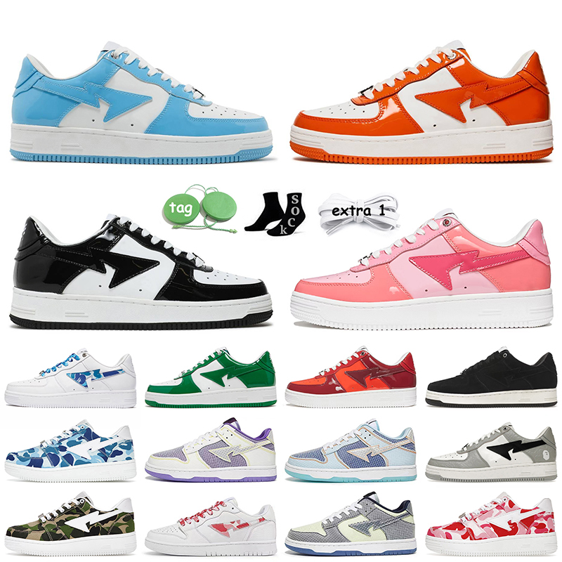 SK8 Sta Fashion Designer Casual Shoes Patent Leather Black Blue Orange Color Camo Combo White Pink Pastel Pink ABC Platform Sneakers Trainers, C34 36-45
SK8 Sta Fashion Designer Casual Shoes Patent Leather Black Blue Orange Color Camo Combo White Pink Pastel Pink ABC Platform Sneakers Trainers, C34 36-45