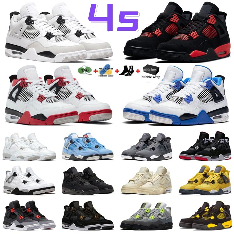 With Box Top Men Women 4s Basketball Shoes Black Cat Military Black jumpman 4 Universitys Blue Sneaker Sail Bred Outdoor Sports Trainers Oreo White Designer Sneakers, C16 military black 40-47
With Box Top Men Women 4s Basketball Shoes Black Cat Military Black jumpman 4 Universitys Blue Sneaker Sail Bred Outdoor Sports Trainers Oreo White Designer Sneakers, C16 military black 40-47