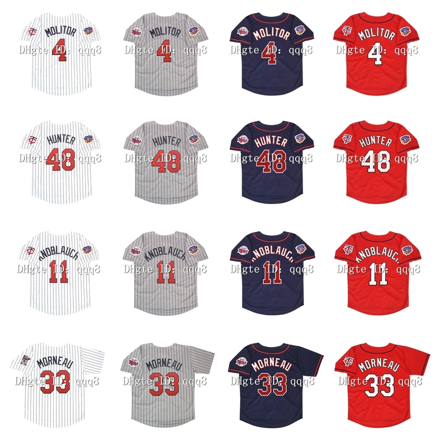 Na85 1997 Vintage Minnesota Jerseys 4 Paul Molitor 48 Torii Hunter 11 Chuck Knoblauch 33 Chuck Knoblauch Red White Blue Grey Retro Throwback, As pic
Na85 1997 Vintage Minnesota Jerseys 4 Paul Molitor 48 Torii Hunter 11 Chuck Knoblauch 33 Chuck Knoblauch Red White Blue Grey Retro Throwback, As pic