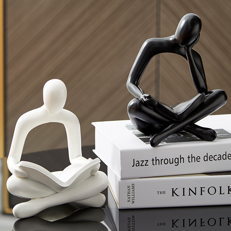 Abstract Figurines for Indoor Home Decoration Accessories for Living Room Resin Charms Flatback Human Model Office Desk Decor