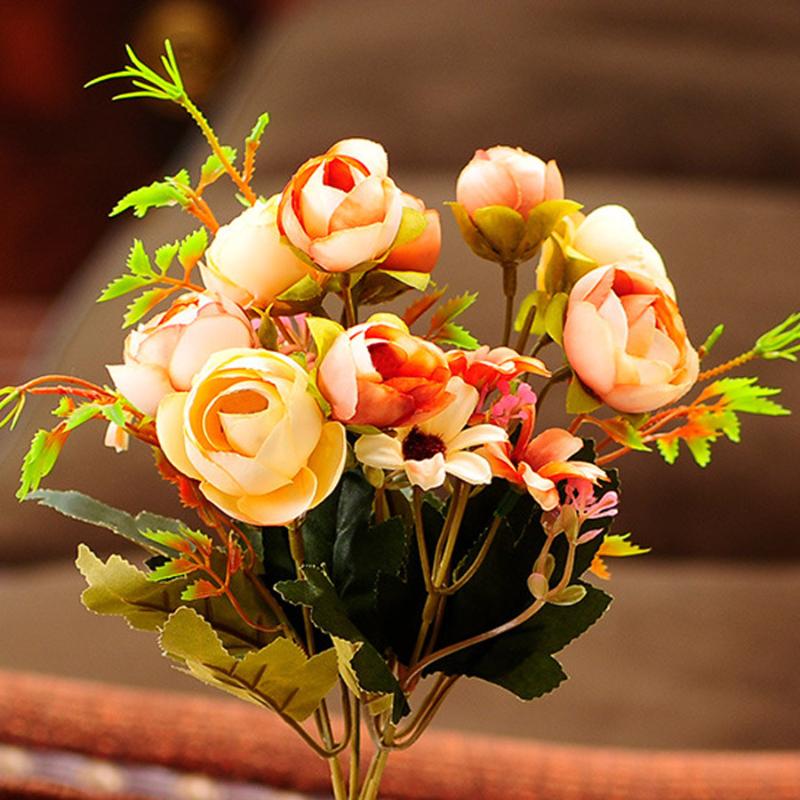 Decorative Flowers & Wreaths Yellow Artificial Silk Bouquet Rose Head And 6 Daisy Fake For Home Wedding Autumn Decoration Indoor, White
Decorative Flowers & Wreaths Yellow Artificial Silk Bouquet Rose Head And 6 Daisy Fake For Home Wedding Autumn Decoration Indoor, White