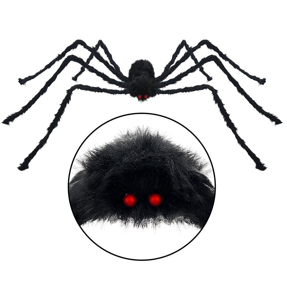 30cm/50cm/75cm/90cm/125cm/150cm/200cm Black Spider Halloween Decoration Haunted House Prop Indoor Outdoor Giant Decor 0803